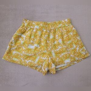 Zara Floral Yellow/Green/White Women's Shorts Size XS NWOT